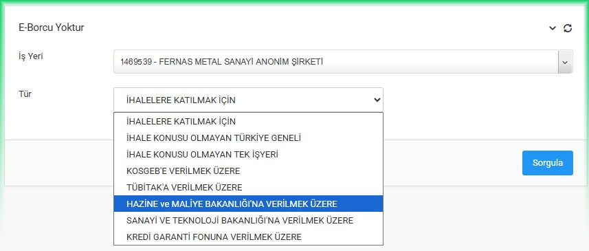 SGK E-Borcu Yoktur Yazısı