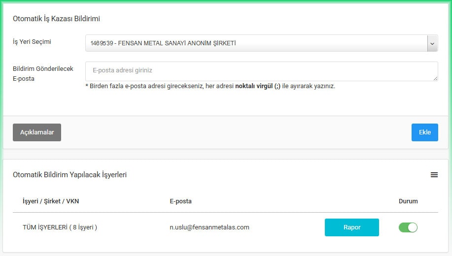 SGK İş Kazası Takibi