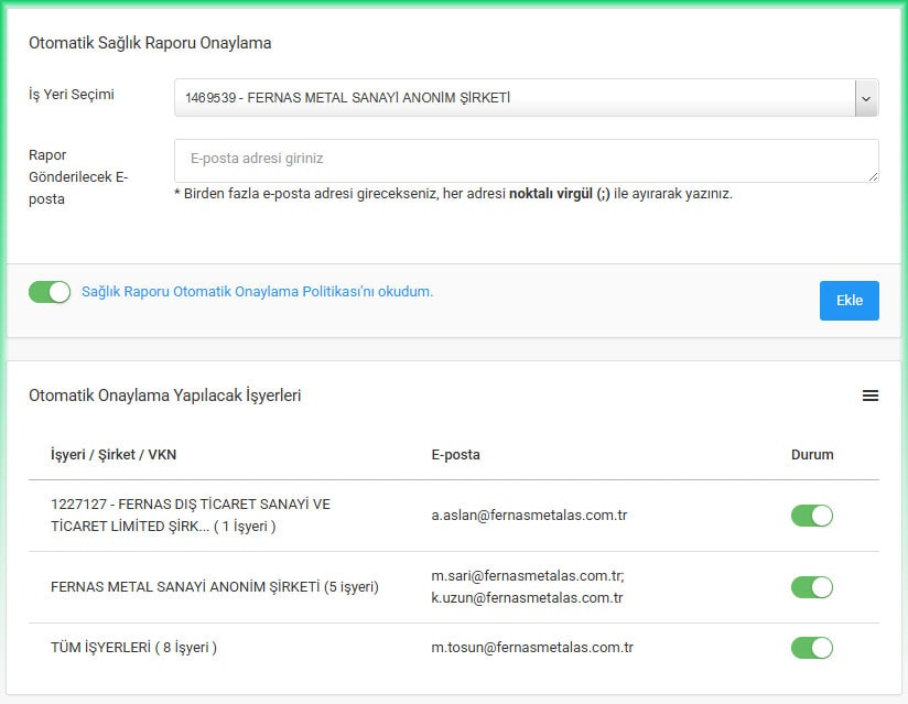 SGK Sağlık Raporu Otomatik Onaylama